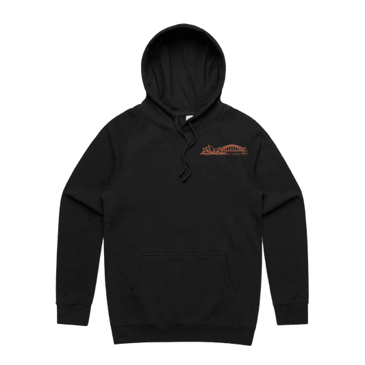 Black front flat lay