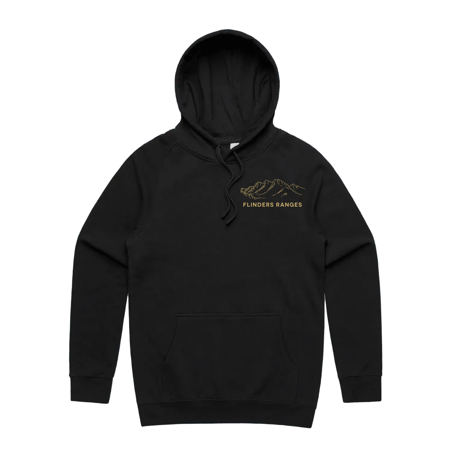 Black front flat lay