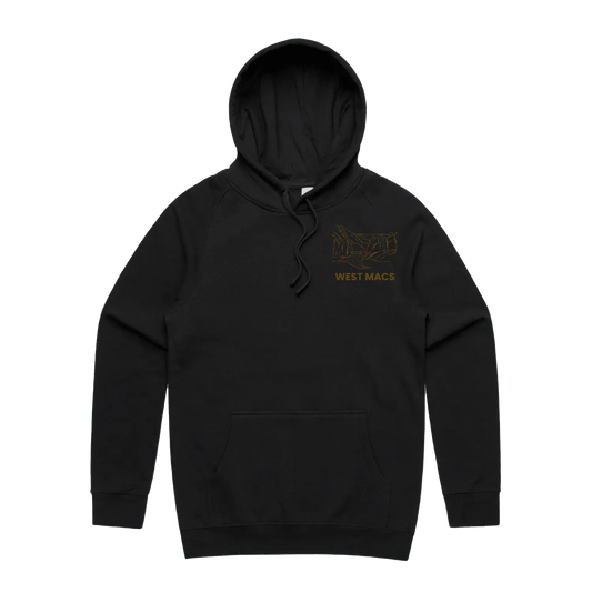 Black front flat lay