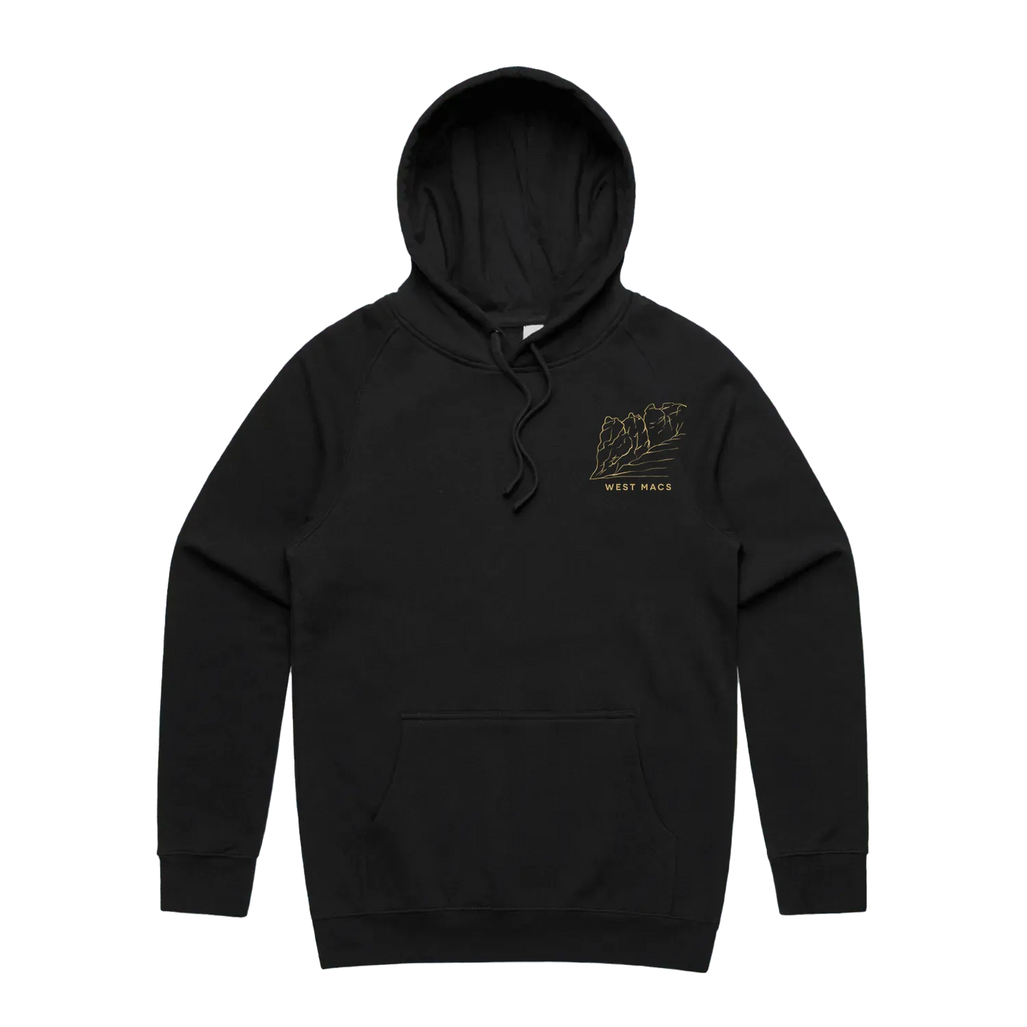Black front flat lay