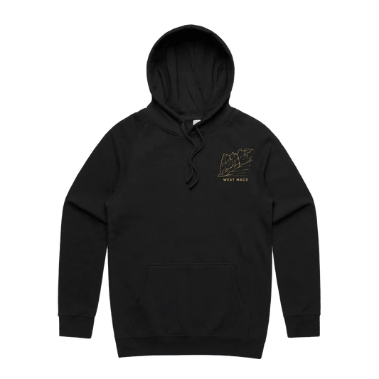 Black front flat lay