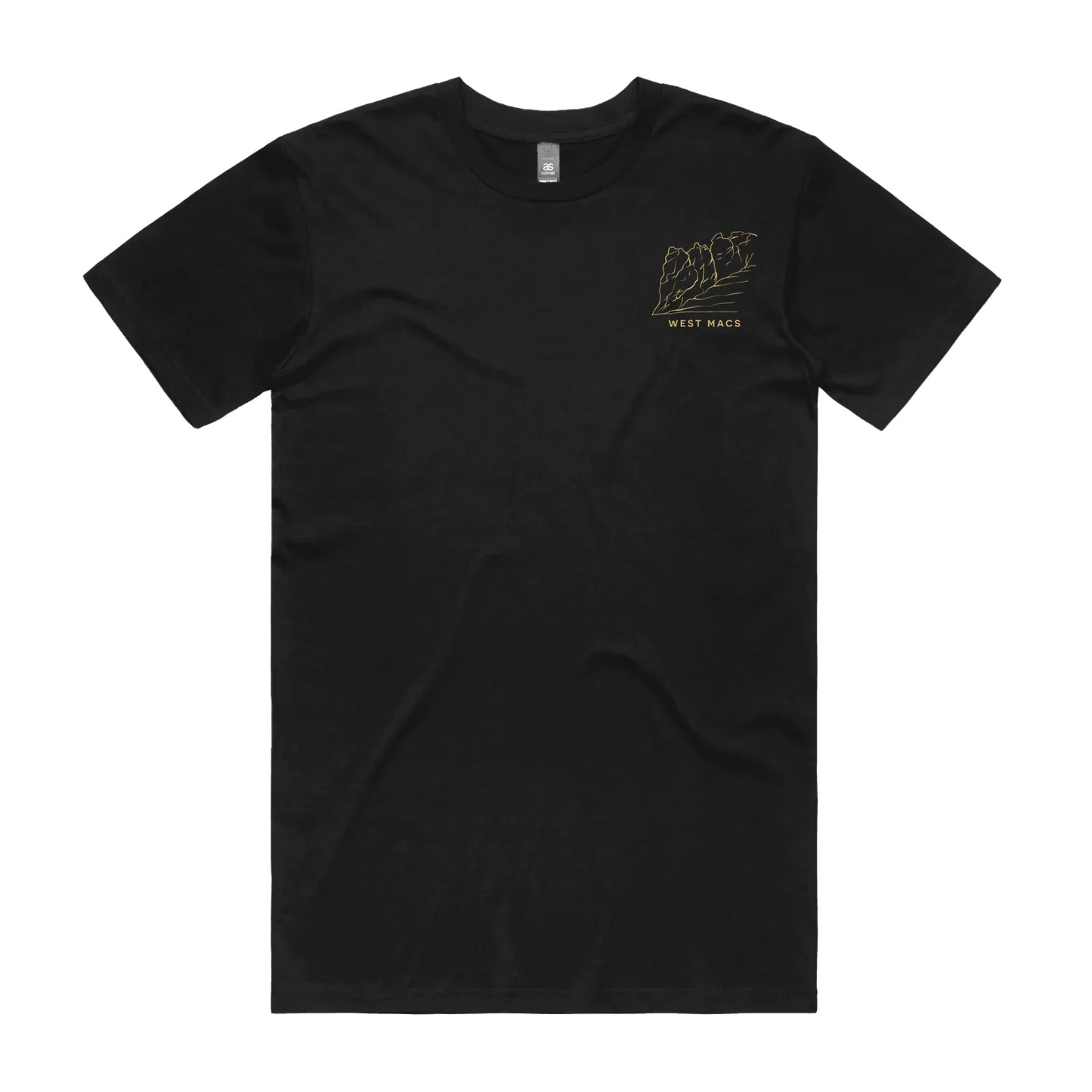 Black front flat lay