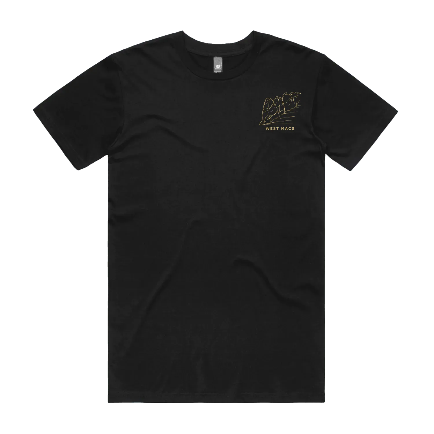 Black front flat lay