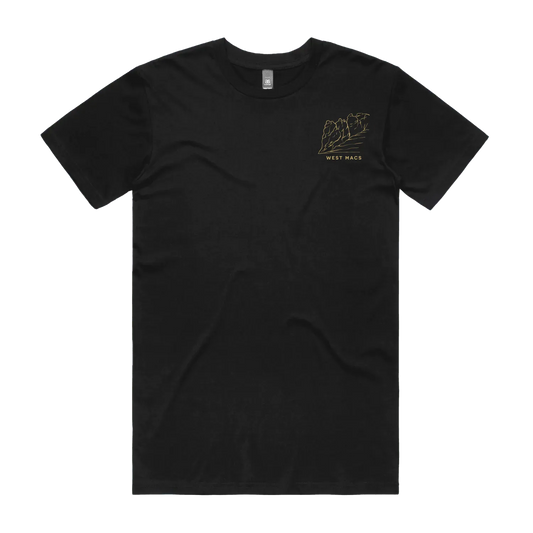 Black front flat lay