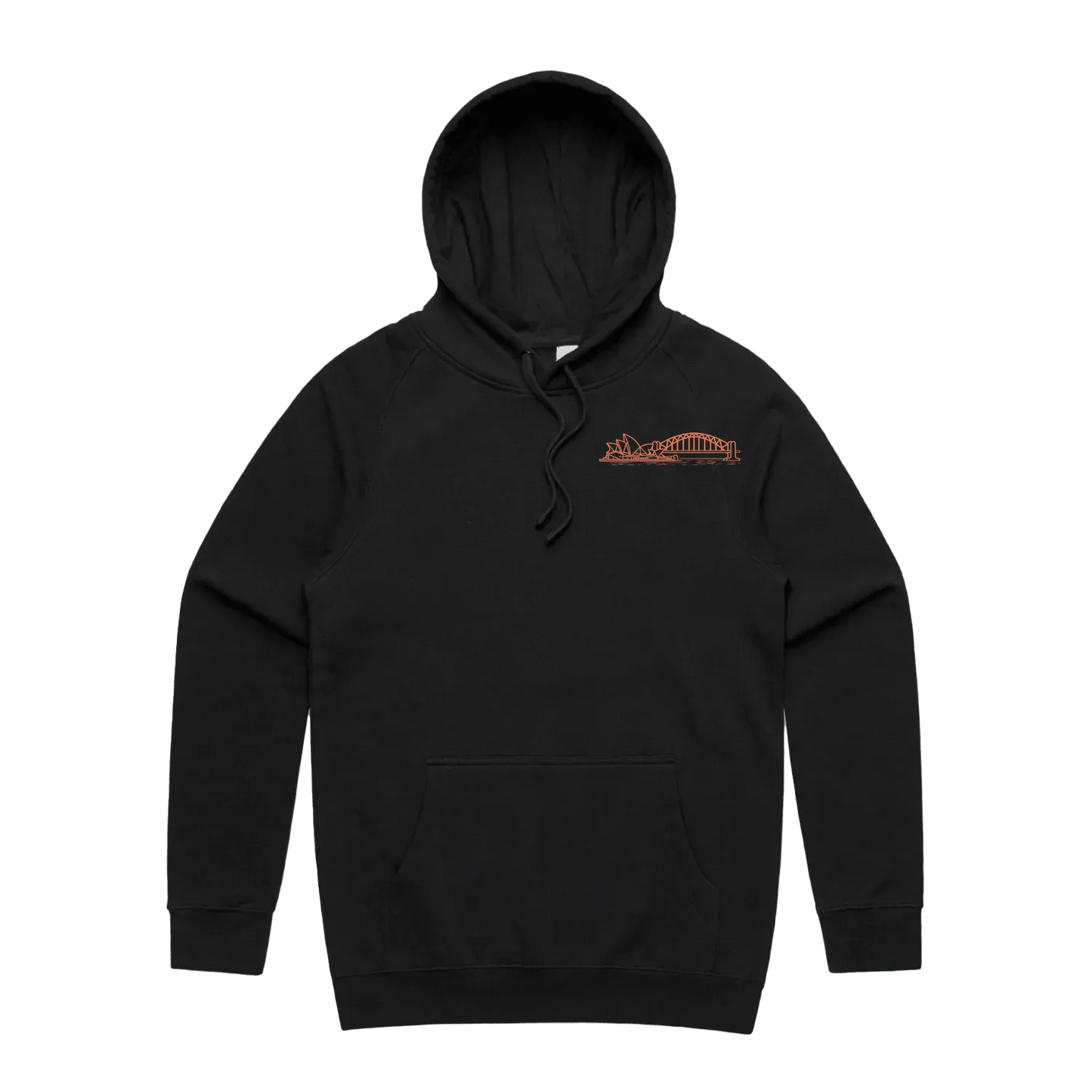 Black front flat lay