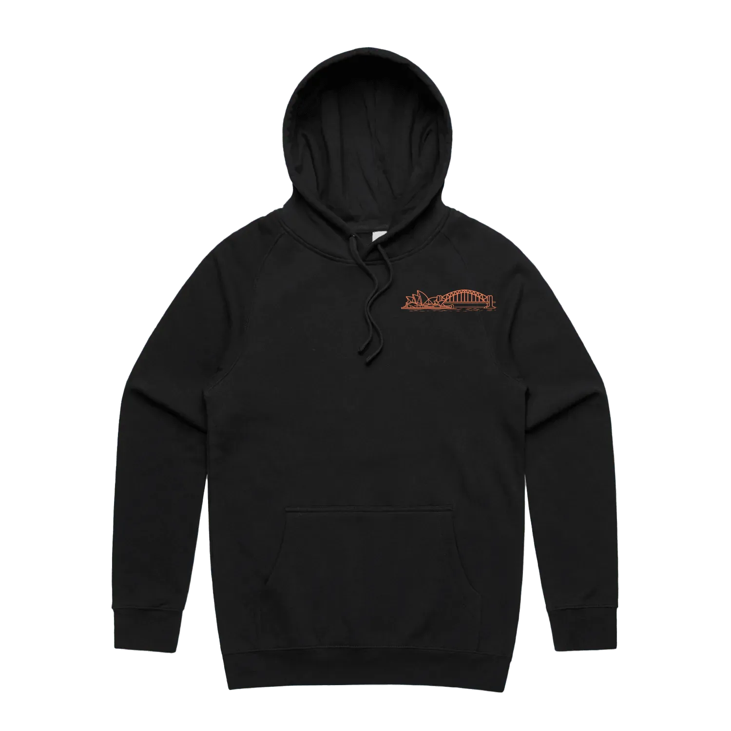 Black front flat lay