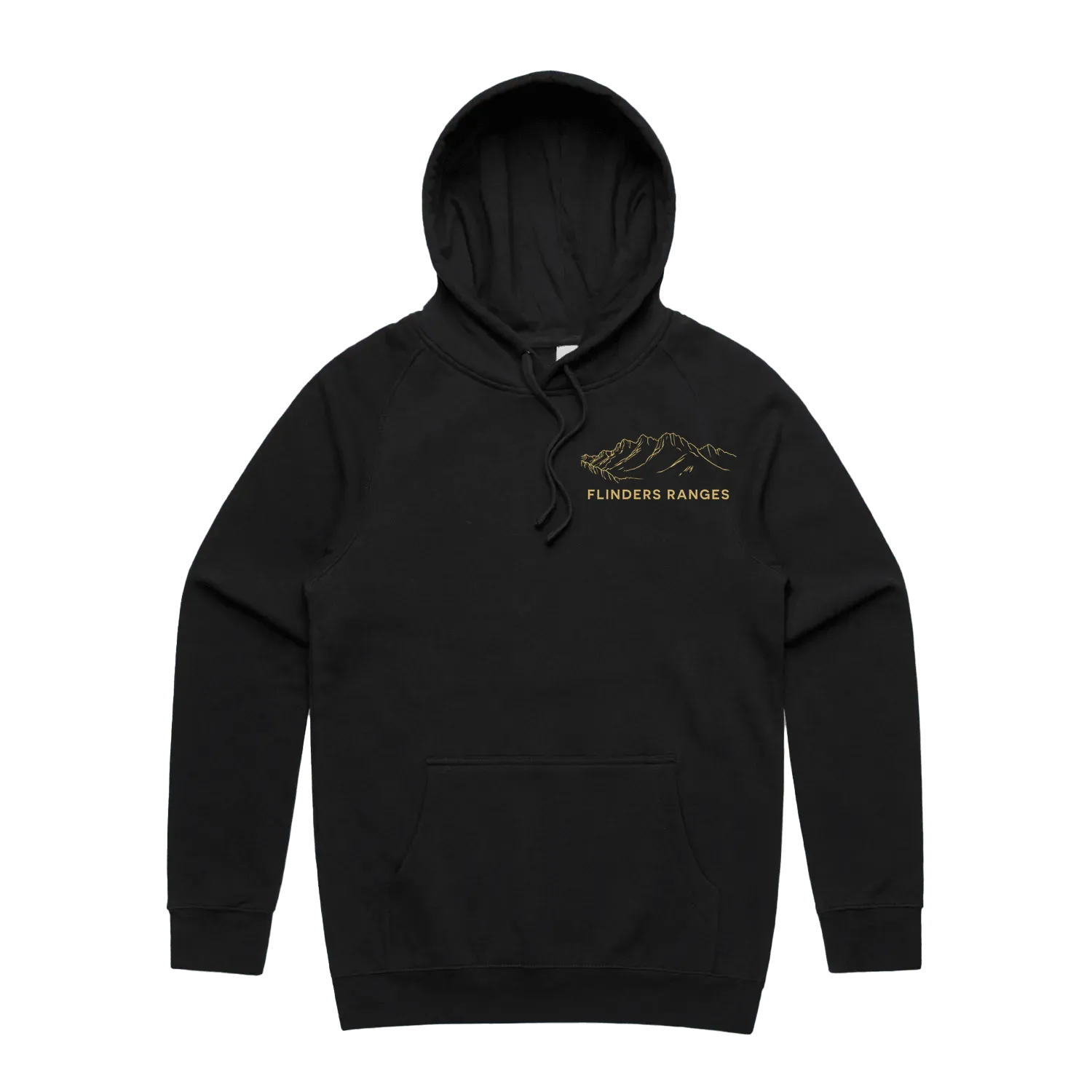 Black front flat lay