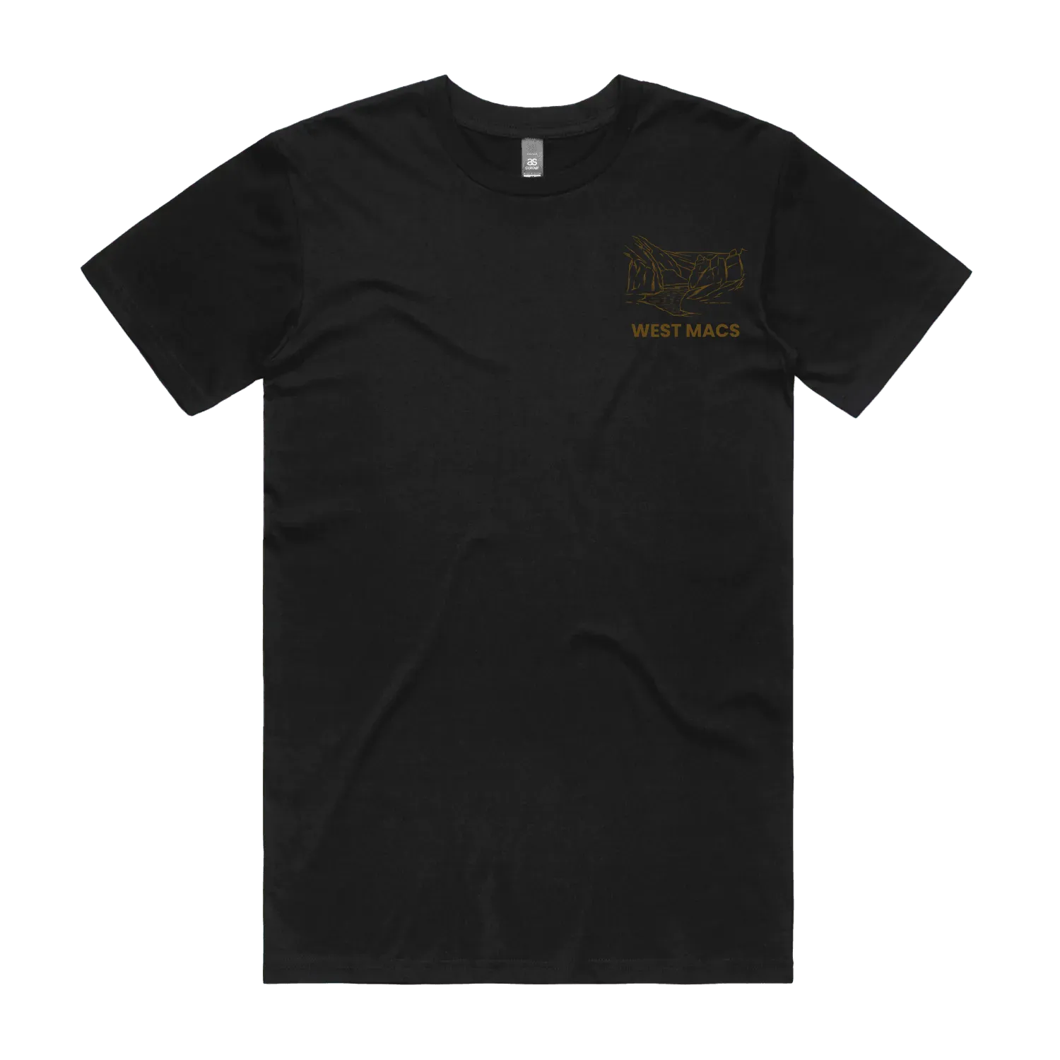 Black front flat lay