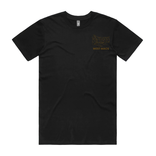 Black front flat lay