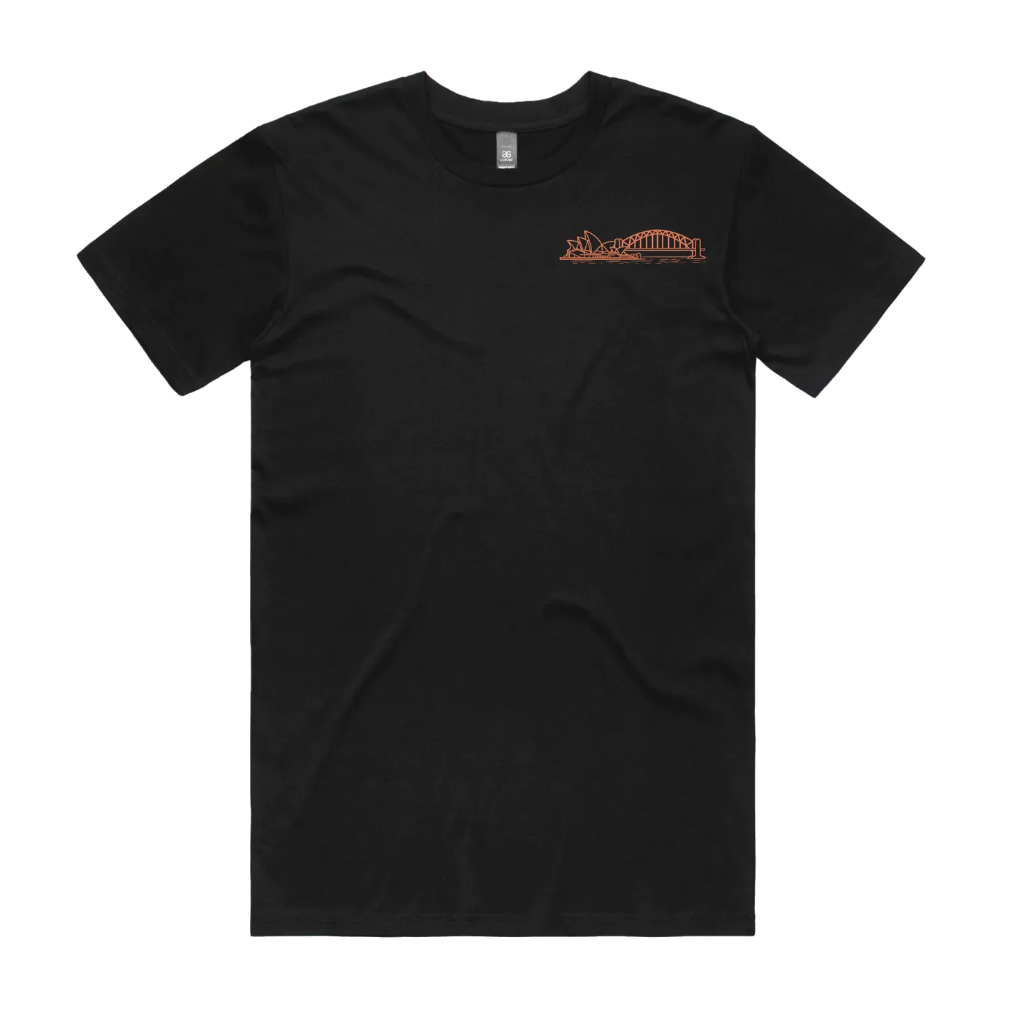 Black front flat lay