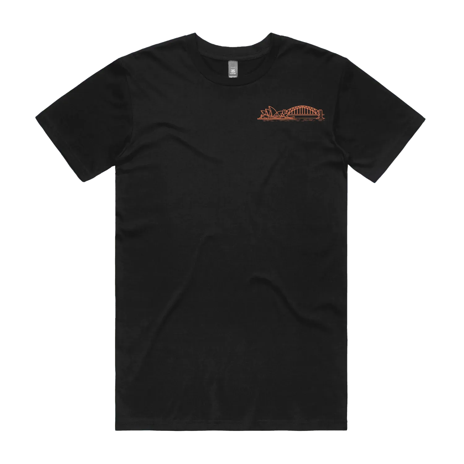 Black front flat lay