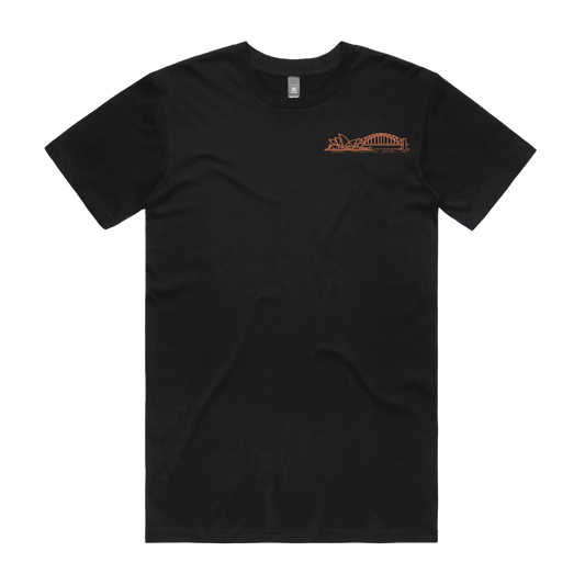 Black front flat lay