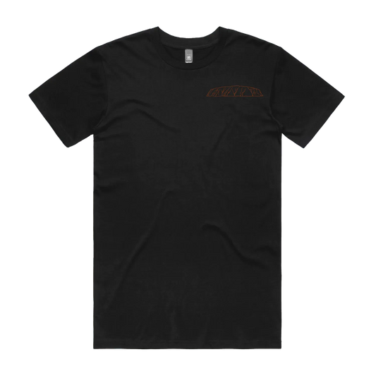 Black front flat lay